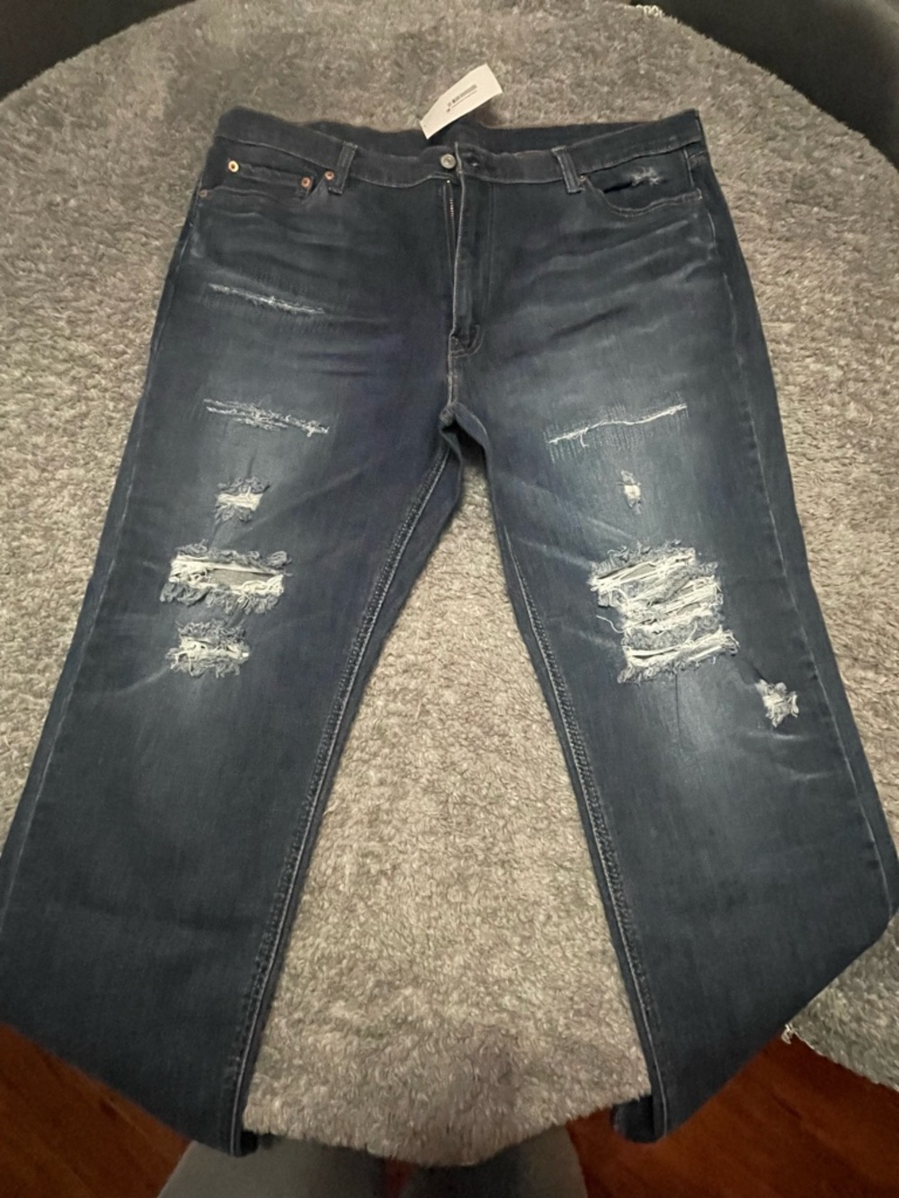 Levi's Men's 541 Distressed Dark Indigo Straight Jeans - 42x30
